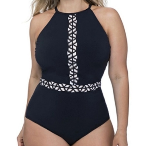 Profile by Gottex Plus Labyrinth One-
piece swimsuit - Picture 1 of 9